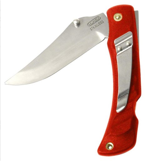 Nóż składany Mikov Crocodile Clip Point Red ABS, Mirror, Klips (243-NH-1/C CLIP/RED) Mikov s.r.o.