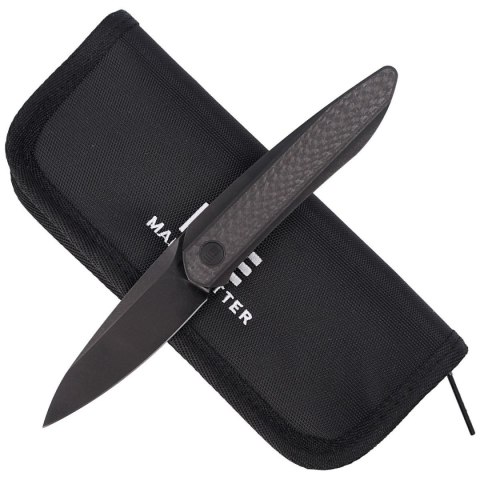 Nóż składany WE Knife Black Void Opus Black Titanium / Carbon Fiber, Black Stonewashed CPM 20CV by Justin Lundquist (2010V-1) WE Knife