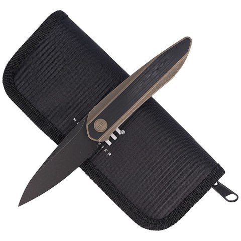 Nóż składany WE Knife Black Void Opus Bronze Titanium / Black G10, Black Stonewashed CPM 20CV by Justin Lundquist (2010C) WE Knife