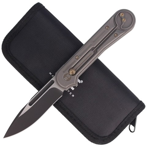 Nóż składany WE Knife Double Helix Gray Titanium, Black Stonewash CPM S35VN (815E) WE Knife
