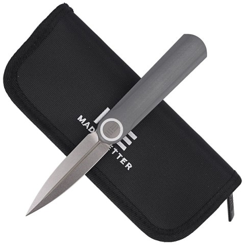 Nóż składany WE Knife Eidolon Dagger Gray G10, Stonewashed CPM 20CV by Justin Lundquist (WE19074B-A) WE Knife