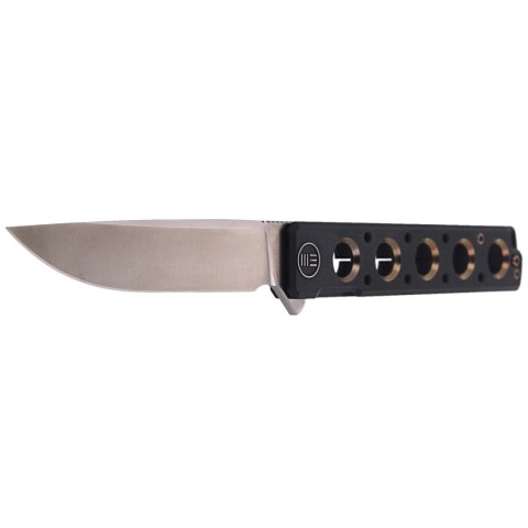 Nóż składany WE Knife Miscreant Black Titanium / Golden Holes, Satin CPM S35VN by Brad Zinker (913A) WE Knife