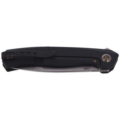 Nóż składany WE Knife Seer LE No 539/610 Black Titanium, Rubbed Silver CPM 20CV (WE20015-1) WE Knife