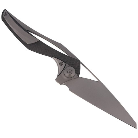Nóż składany WE Knife ?ternA Gray Titanium / Carbon Fiber, Polished Bead Blasted M390 by Elijah Isham (918A) WE Knife