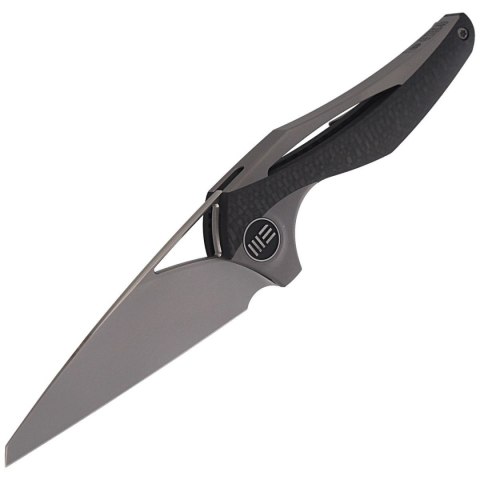 Nóż składany WE Knife ?ternA Gray Titanium / Carbon Fiber, Polished Bead Blasted M390 by Elijah Isham (918A) WE Knife