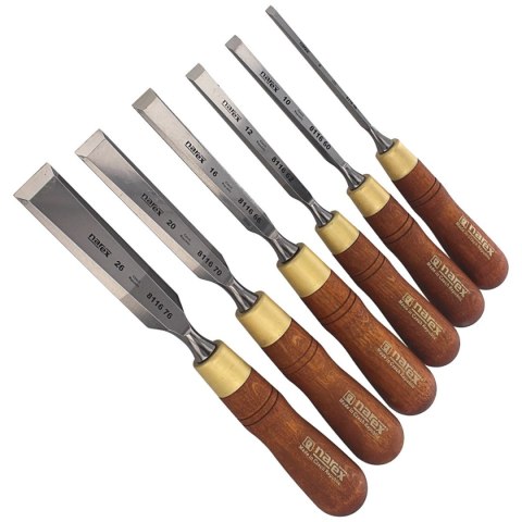 Zestaw 6 dłut stolarskich Narex Premium 6, 10, 12, 16, 20, 26 (853250) Narex