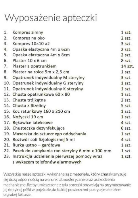 Apteczka pierwszej pomocy Medaid Typ 410 z krzyżem (APT410CR) Medaid