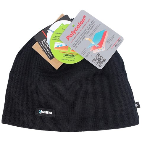 Czapka Kama 100% Merino Wool / Polycolon Band, Black (A02-110) Kama