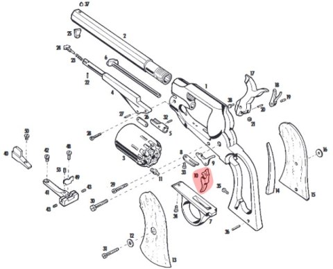 Język spustowy Pietta Remington New Model Army 1858, Remington New Model Navy 1858 (437) Pietta Firearms