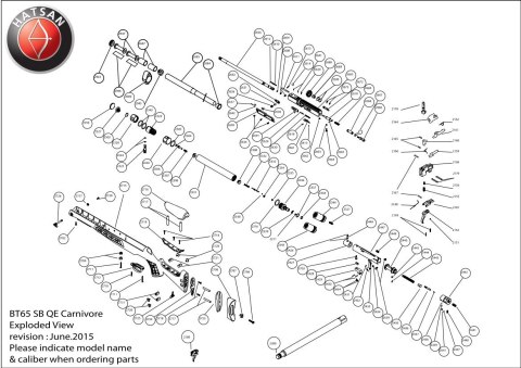 Końcówka spustu powietrza z kartusza do Hatsan BT65 (2344) Hatsan Arms