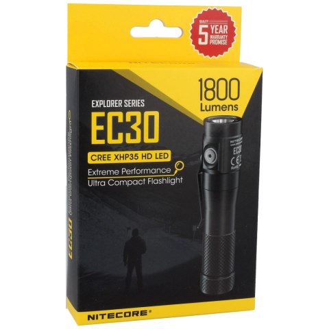Latarka NiteCore 1800lm, 1x18650 / 3500mAh (EC30) NiteCore