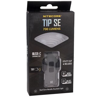 Latarka NiteCore TIP SE Metallic Gray 700 lm, Li-ion Battery/500mAh NiteCore