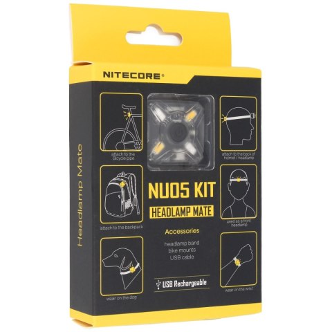 Latarka sygnałowa Nitecore NU05 KIT 35lm White/Red LED (NU05 KIT) NiteCore