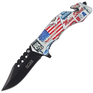 Nóż ratowniczy Herbertz CJH US Flag, Black Blade 420 (44004) Herbertz GmbH