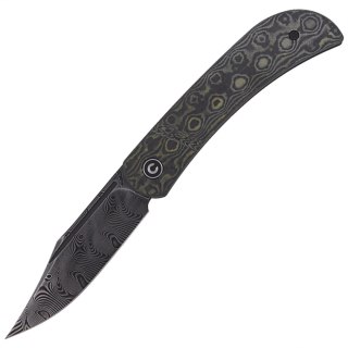 Nóż składany CIVIVI Appalachian Drifter Yellow G10 / Rose Pattern Carbon Fiber, Black Damascus (C2015DS-3) Civivi by WE Knife