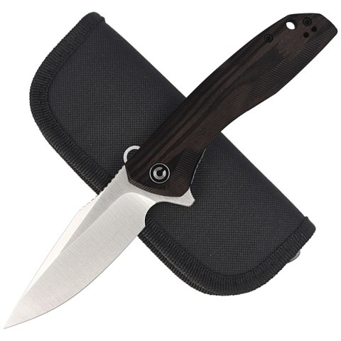 Nóż składany CIVIVI Baklash Black Ebony Wood, Satin Finish (C801E) Civivi by WE Knife