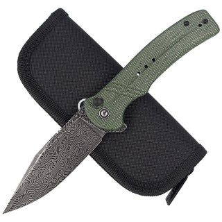 Nóż składany CIVIVI Cogent Green Micarta, Black Damascus (C20038D-DS1) Civivi by WE Knife