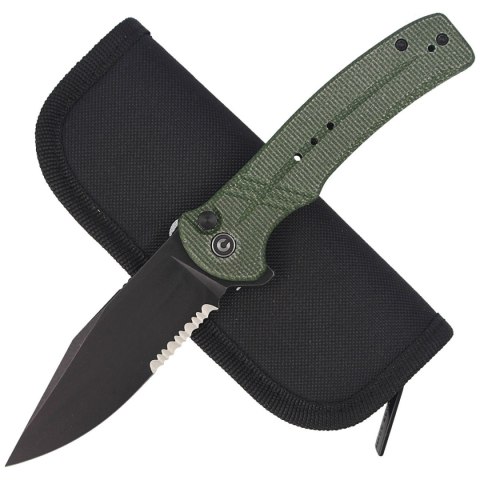 Nóż składany CIVIVI Cogent Green Micarta, Black Stonewashed (C20038E-4) Civivi by WE Knife