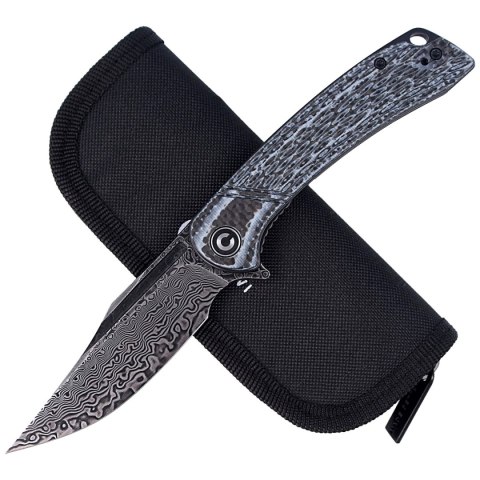 Nóż składany CIVIVI Dogma White G10 / Carbon Fiber, Black Damascus (C2014DS-1) Civivi by WE Knife