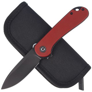 Nóż składany CIVIVI Elementum Flipper Burgundy G10, Black Stonewashed (C907A-1) Civivi by WE Knife