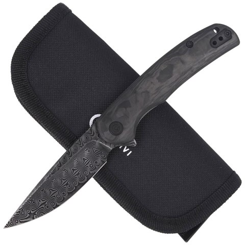 Nóż składany CIVIVI NOx Black Marble Carbon Fiber / Gray Steel, Black Damascus (C2110DS-1) Civivi by WE Knife