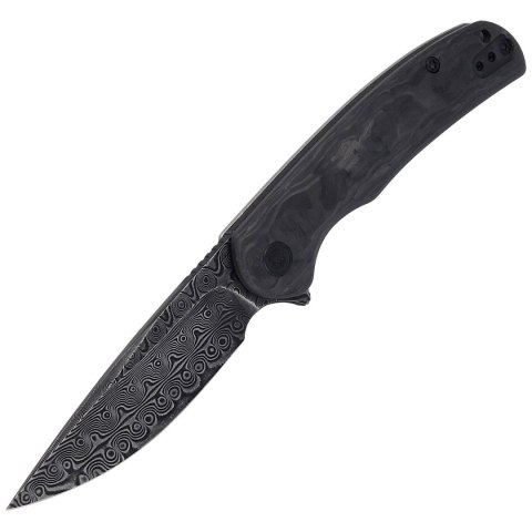 Nóż składany CIVIVI NOx Black Marble Carbon Fiber / Gray Steel, Black Damascus (C2110DS-1) Civivi by WE Knife