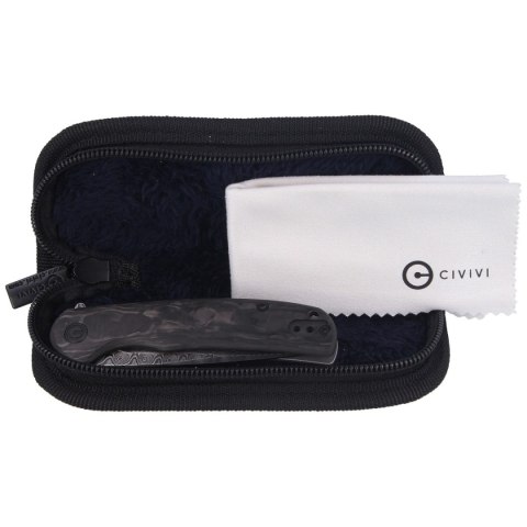 Nóż składany CIVIVI NOx Black Marble Carbon Fiber / Gray Steel, Black Damascus (C2110DS-1) Civivi by WE Knife