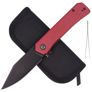 Nóż składany CIVIVI Relic Burgundy G10, Black Stonewashed Nitro-V (C20077B-2) Civivi by WE Knife