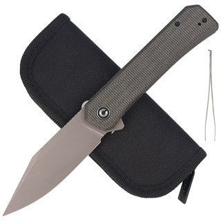 Nóż składany CIVIVI Relic Dark Green Micarta, Gray Stonewashed Nitro-V (C20077B-3) Civivi by WE Knife