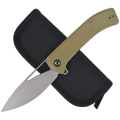 Nóż składany CIVIVI Riffle Olive Micarta, Gray Stonewashed (C2024B) Civivi by WE Knife