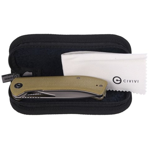 Nóż składany CIVIVI Riffle Olive Micarta, Gray Stonewashed (C2024B) Civivi by WE Knife