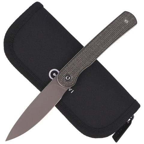 Nóż składany CIVIVI Stylum Dark Green Micarta, Gray Stonewashed by Ferrum Forge Knife Works (C20010B-C) Civivi by WE Knife