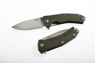 Nóż składany LionSteel KUR Green G10, Stonewashed Sleipner by Molletta (KUR GR) LionSteel