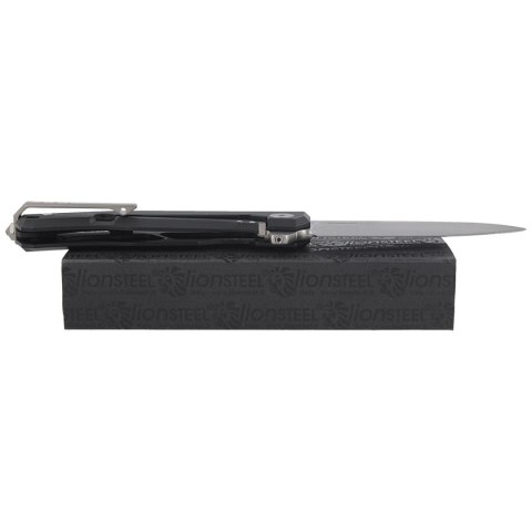 Nóż składany LionSteel Myto Black Aluminium, Stonewashed M390 by Molletta (MT01A BS) LionSteel