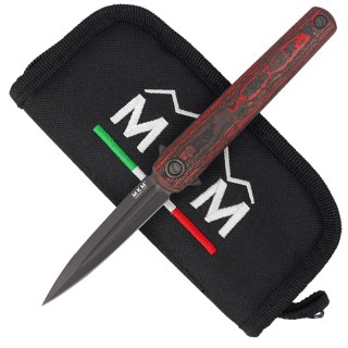 Nóż składany MKM Flame Dagger Red Lava Fat Carbon / Black Titanium, Black M390 by Michael Zieba (MK FL02-FCLTD) MKM - Maniago Knife Makers