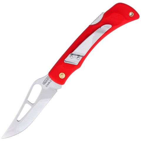 Nóż składany Mikov Crocodile Clip Point Red ABS, Mirror, Klips (243-NH-1/A CLIP/RED) Mikov s.r.o.