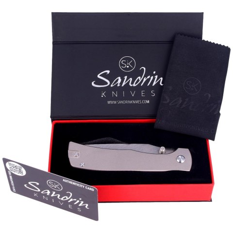 Nóż składany Sandrin Knives Monza Titanium, Raw Finish (SK-SK5) Sandrin Knives by Turmond