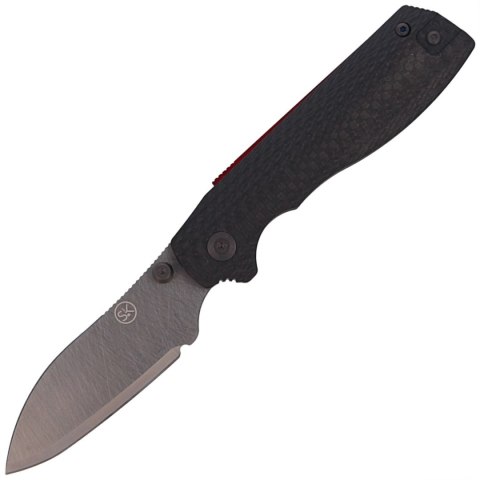 Nóż składany Sandrin Knives Torino V2 Carbon Fiber, Polyhedral Tungsten Carbide 71HRC Sandrin Knives by Turmond