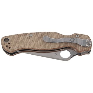 Nóż składany Spyderco Para Military 2 Brown Canvas Micarta, Satin CPM Cru-Wear by Sal, Eric Glesser (C81MPCW2) Spyderco Inc.