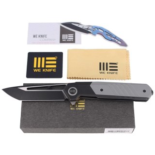 Nóż składany WE Knife Arsenal Black Titanium / Gray G10, Black Stonewashed / Satin by Ostap Hel (WE20073-4) WE Knife