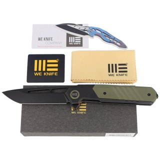 Nóż składany WE Knife Arsenal Black Titanium / Green G10, Black Stonewashed by Ostap Hel (WE20073-2) WE Knife