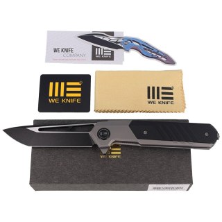 Nóż składany WE Knife Arsenal Gray Titanium / Black G10, Black Stonewashed / Satin by Ostp Hel (WE20073-3) WE Knife