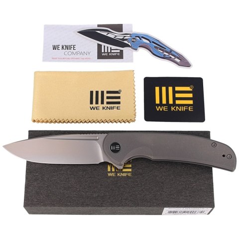 Nóż składany WE Knife Beacon Gray Titanium, Silver Bead Blasted (WE20061B-1) WE Knife