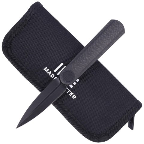Nóż składany WE Knife Eidolon Dagger Twill Carbon Fiber, Black Stonewashed by Justin Lundquist (WE19074B-C) WE Knife