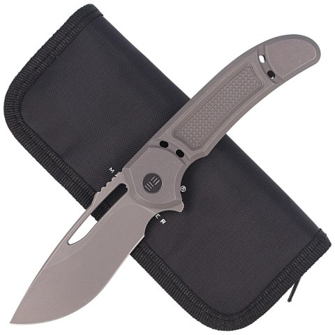Nóż składany WE Knife Minax Gray Titanium, Gray Stonewashed CPM 20CV by Ferrum Forge (2007B) WE Knife