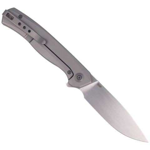 Nóż składany WE Knife Seer LE No 003/420 Gray Titanium, Hand Rubbed Silver CPM 20CV (WE20015-3) WE Knife