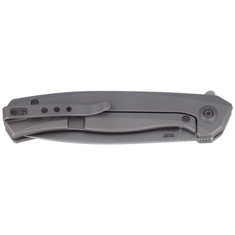 Nóż składany WE Knife Seer LE No 003/420 Gray Titanium, Hand Rubbed Silver CPM 20CV (WE20015-3) WE Knife