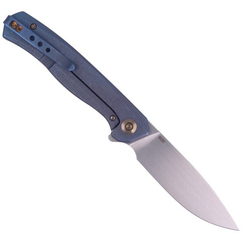 Nóż składany WE Knife Seer LE No 381/610 Blue Titanium, Rubber Silver (WE20015-2) WE Knife