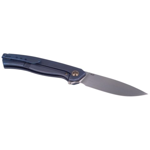 Nóż składany WE Knife Seer LE No 381/610 Blue Titanium, Rubber Silver (WE20015-2) WE Knife