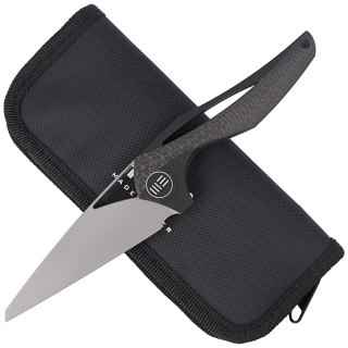 Nóż składany WE Knife ?ternA Black Titanium / Twill Carbon Fiber, Polished Bead Blast M390 by Elijah Isham (918D) WE Knife